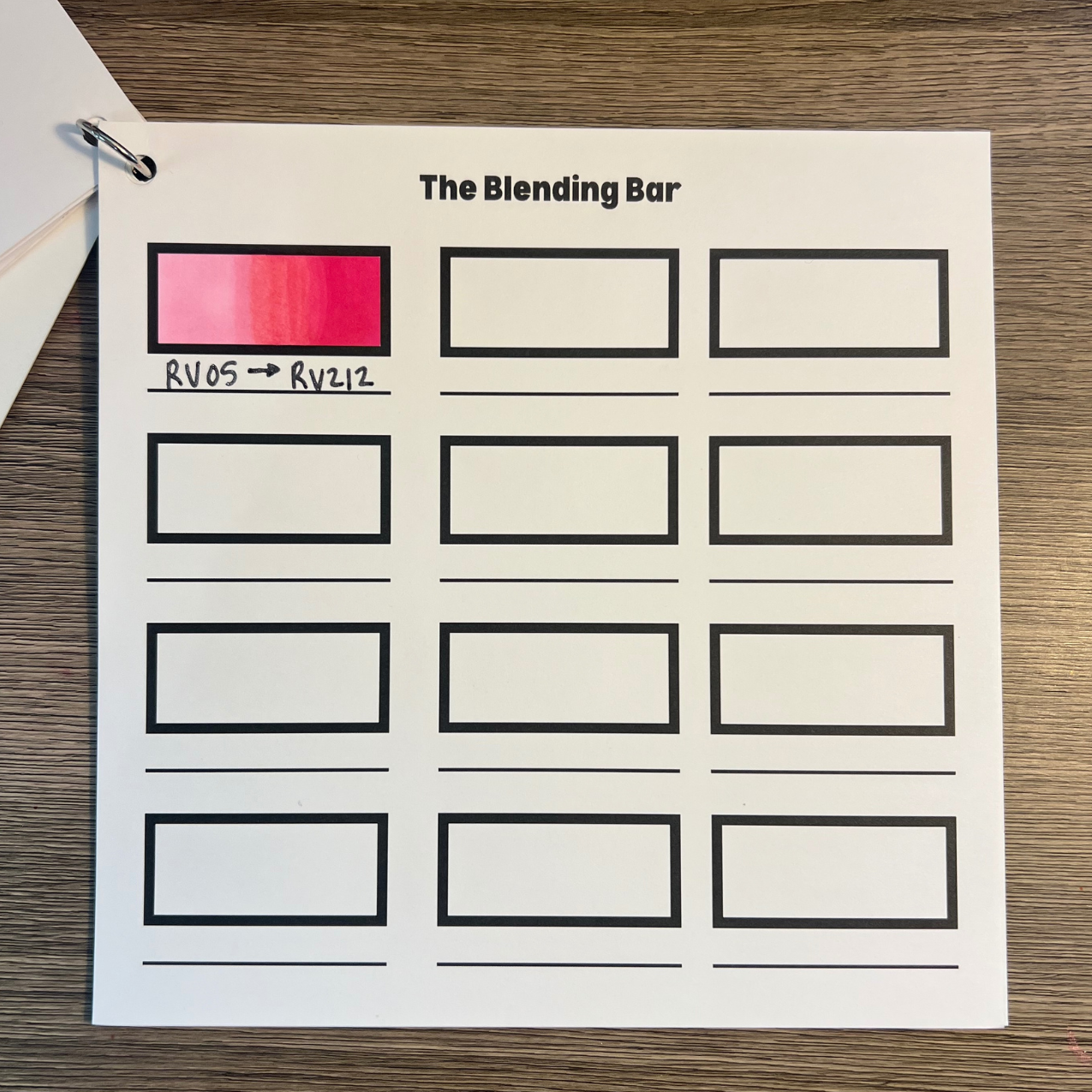 Blending Bar Expansion Sheets for Wook Books Ohuhu Swatch Kit