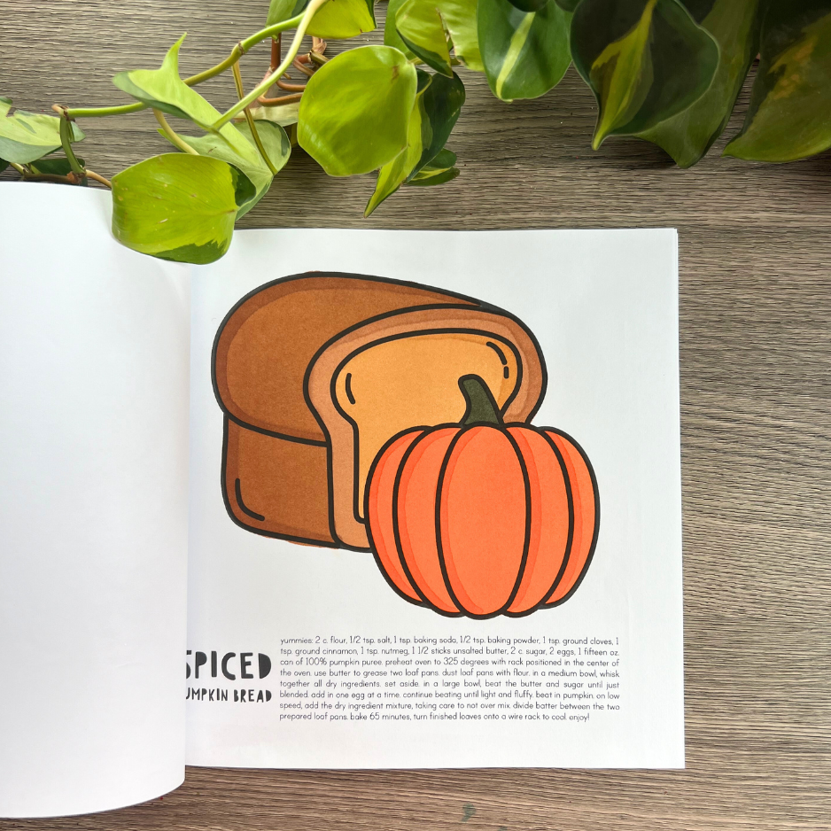 Sweet Treats and Recipes Coloring Book & Reusable Protective Sheet