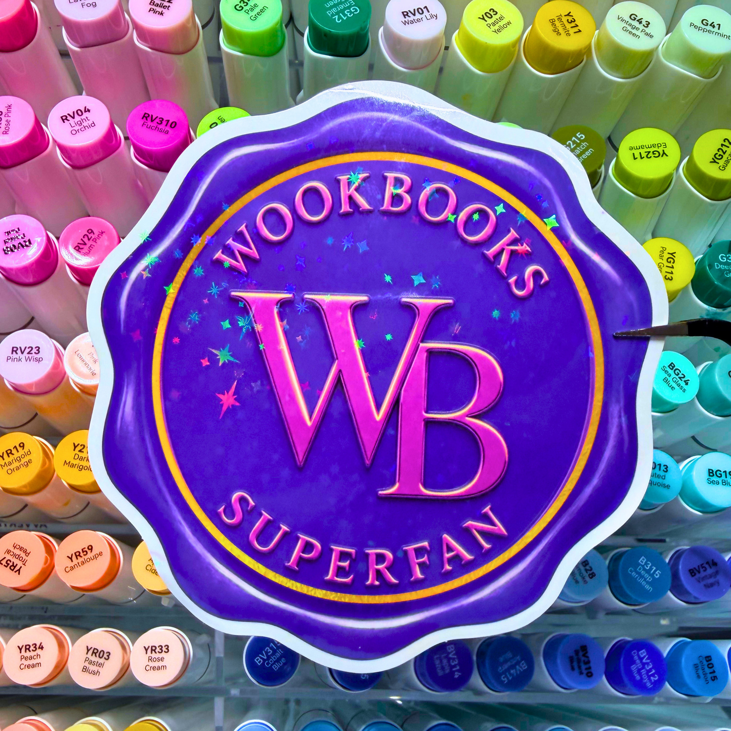 037 Super Fan Exclusive Wax Seal Holographic Vinyl Sticker – Purple