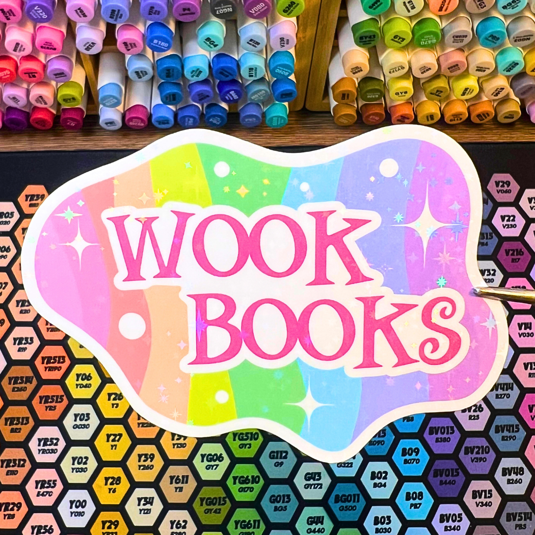 Wook Books Holographic Jumbo Sticker