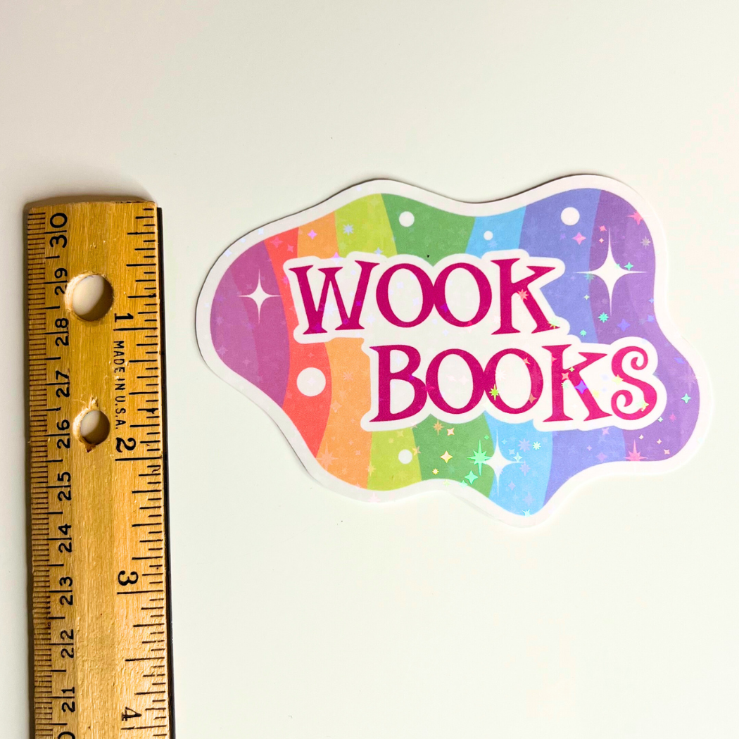 Wook Books Holographic Jumbo Sticker