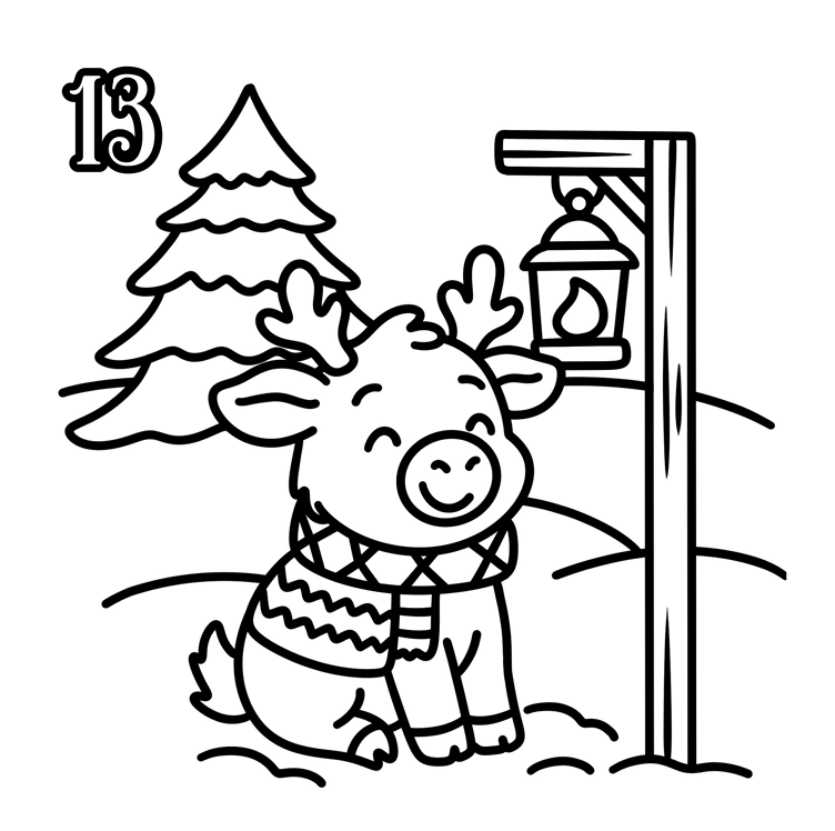 Advent Christmas Around the World Coloring Book & Reusable Protective Sheet