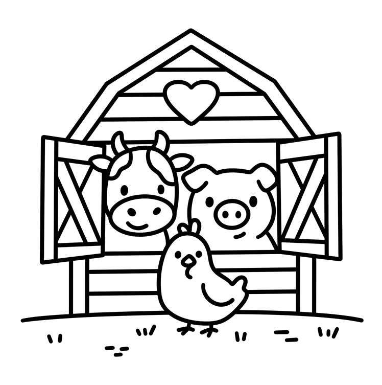 Cozy Farm Dayz Coloring Book & Reusable Protective Sheet
