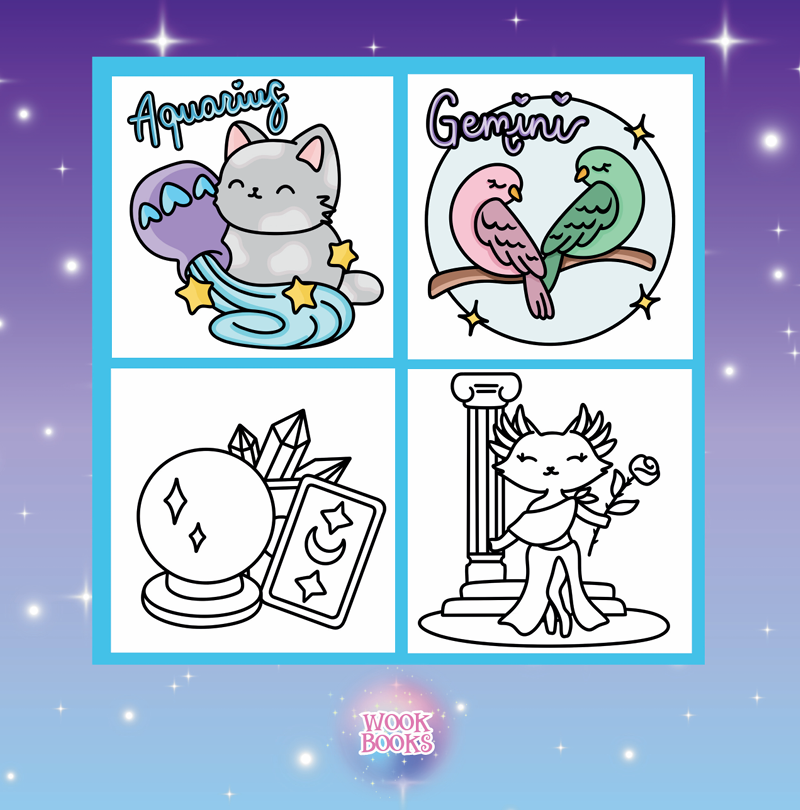 Cosmic Cuties Coloring Book & Reusable Protective Sheet