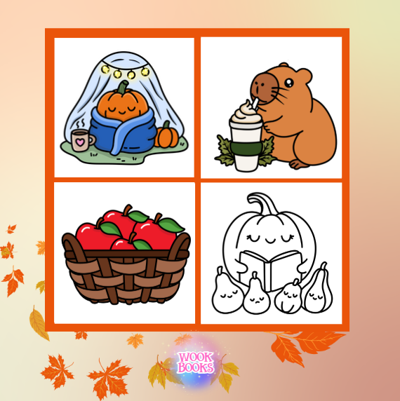 Cozy Fall Dayz Coloring Book & Reusable Protective Sheet