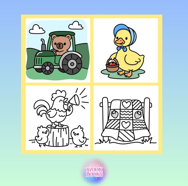 Cozy Farm Dayz Coloring Book & Reusable Protective Sheet