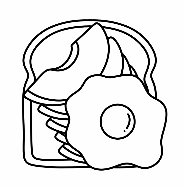 Food & Snacks Coloring Book & Reusable Protective Sheet by Wook Books