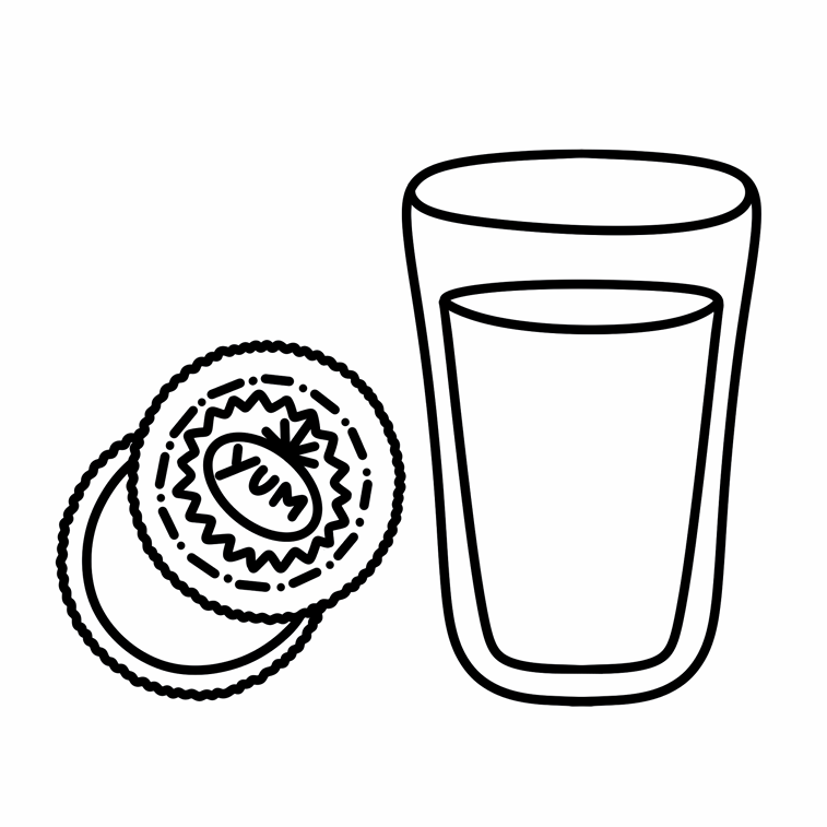 Food & Snacks Coloring Book & Reusable Protective Sheet by Wook Books