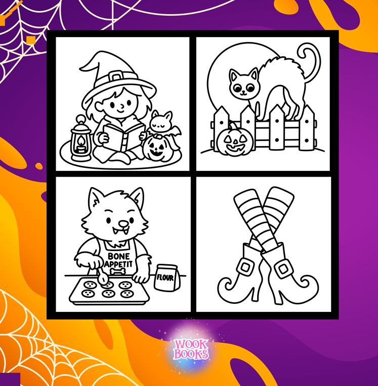 Halloween Dayz Coloring Book & Reusable Protective Sheet