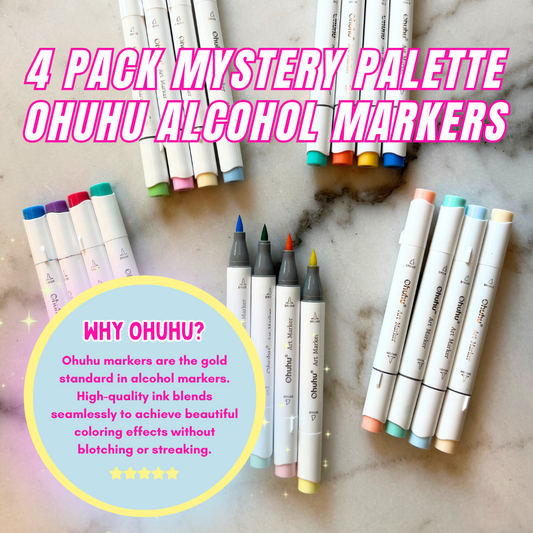 4-Pack Mystery Palette of Ohuhu Honolulu Alcohol Markers