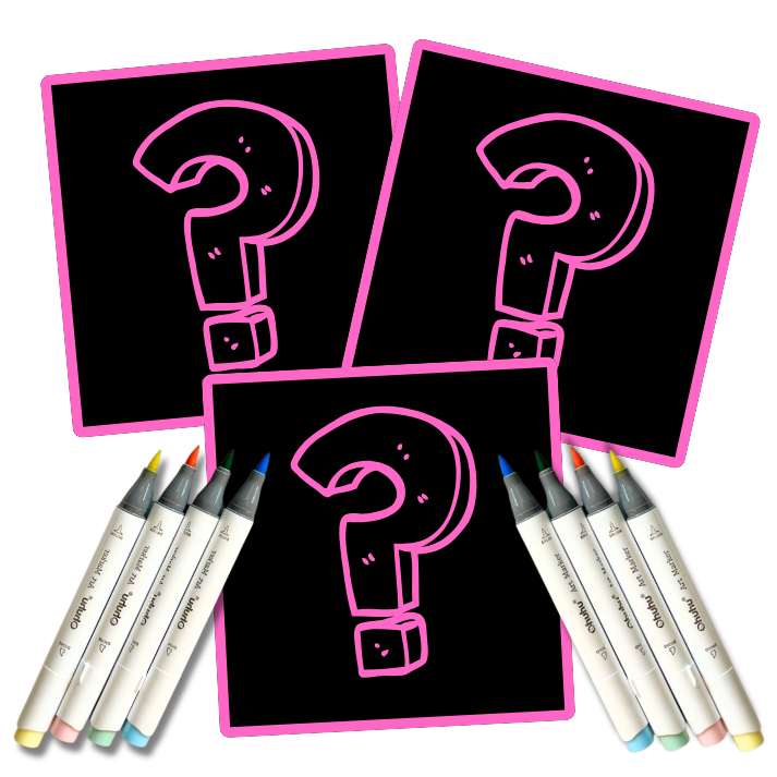 Picked For You! 3 Book Coloring Bundle with 8 Mystery Ohuhu Alcohol Markers by Wook Books