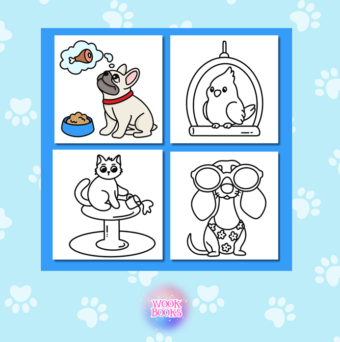 Pet Dayz Coloring Book & Reusable Protective Sheet