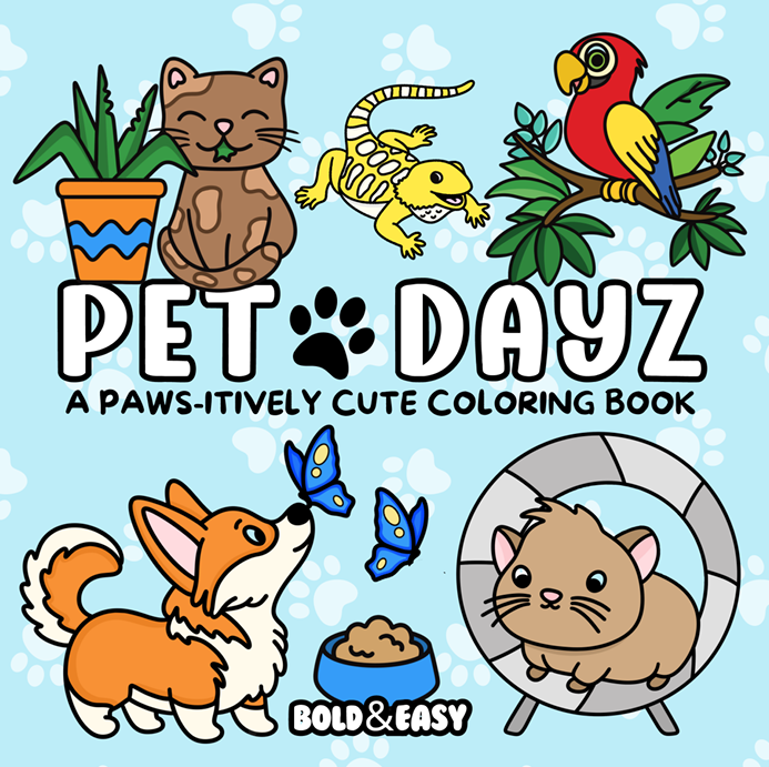 Pet Dayz Coloring Book & Reusable Protective Sheet