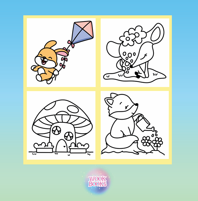 Spring Dayz Coloring Book & Reusable Protective Sheet