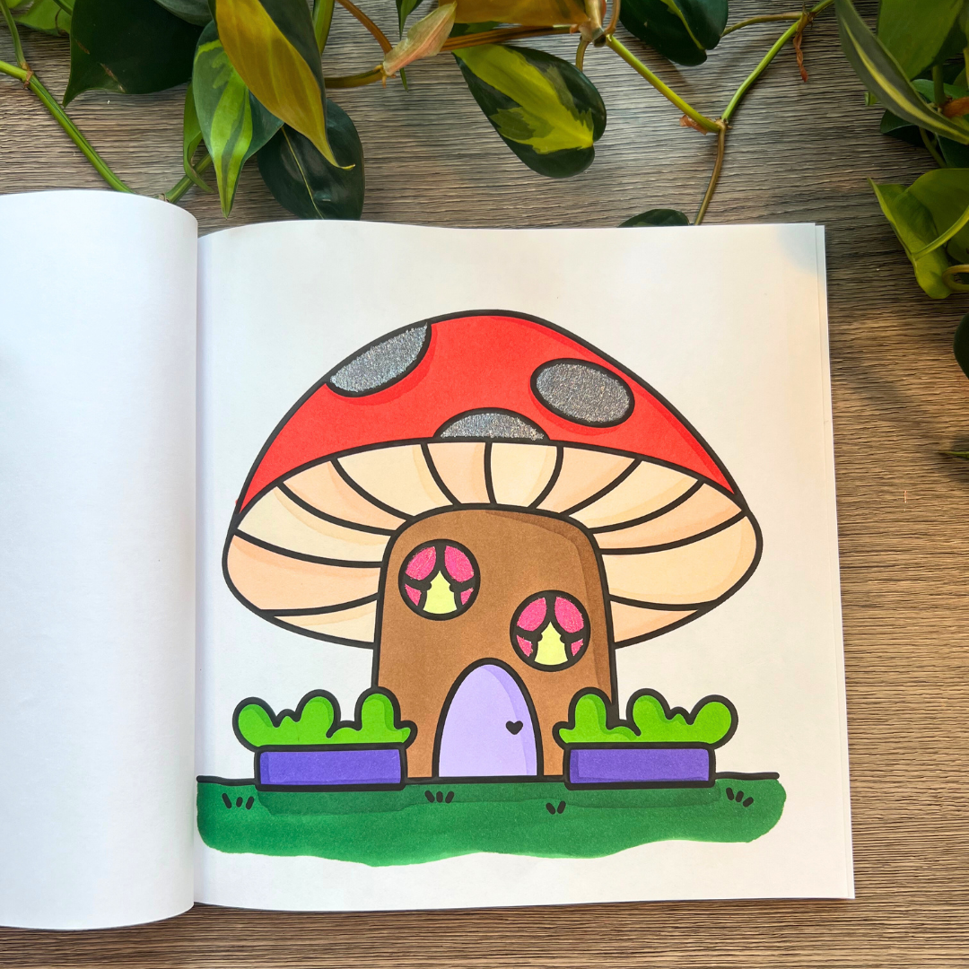 Picked For You! 2 Book Coloring Bundle with 8 Mystery Ohuhu Alcohol Markers by Wook Books