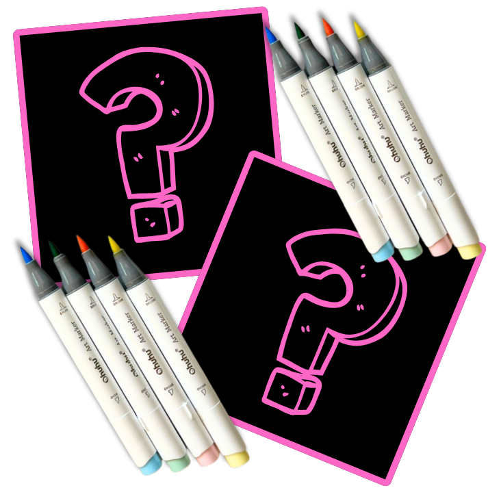 Picked For You! 2 Book Coloring Bundle with 8 Mystery Ohuhu Alcohol Markers by Wook Books