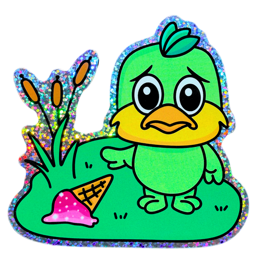 003 Oopsie Duckie Holographic Jumbo Sticker