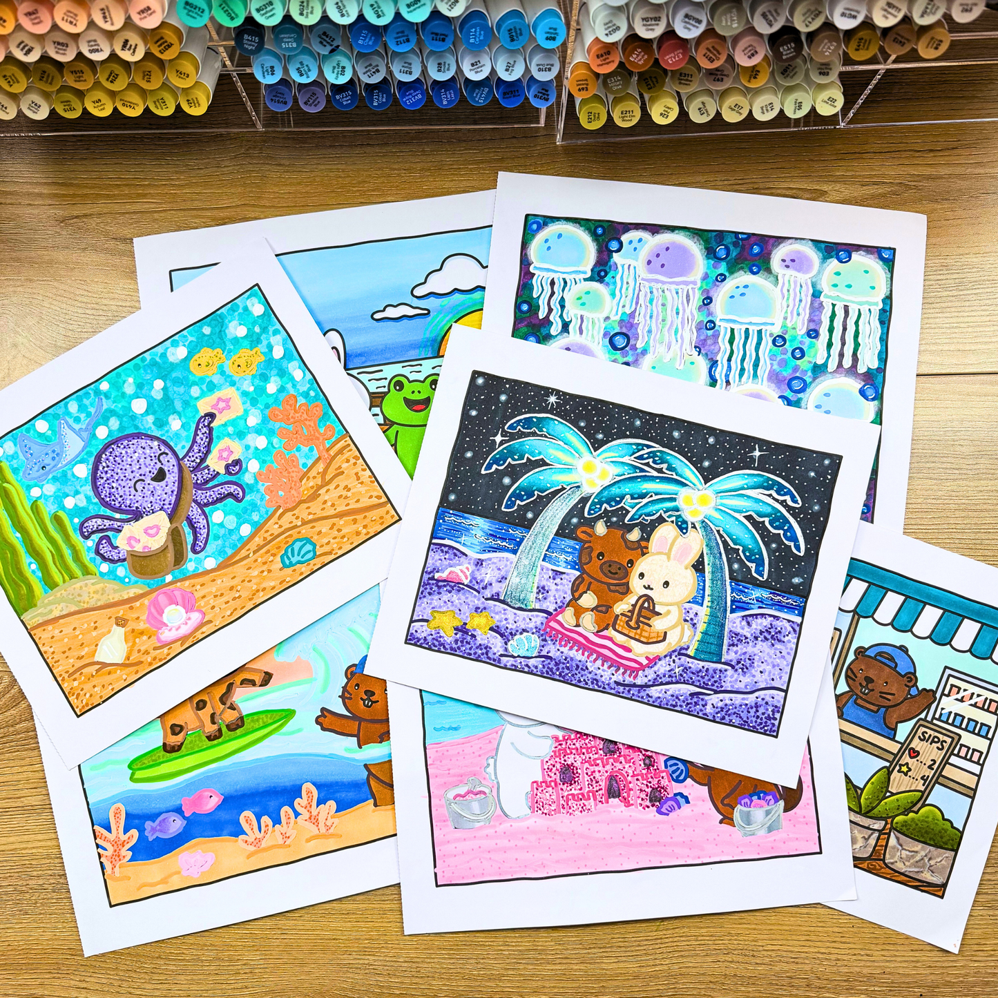 Sunset to Sea Premium Coloring Book