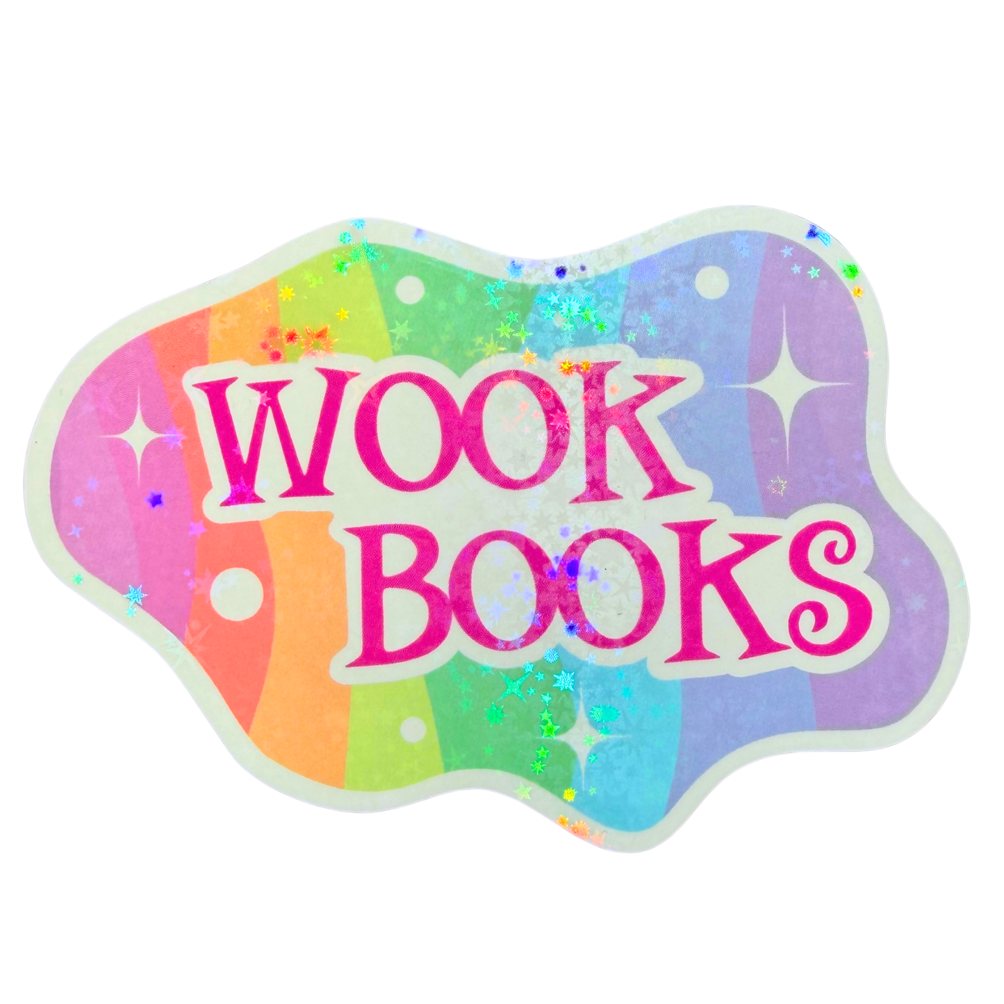 029 Wook Books OG Holographic Jumbo Sticker