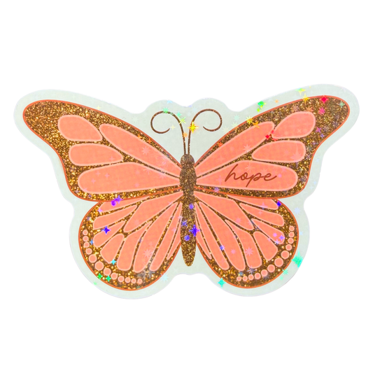 009 Hope Butterfly Holographic Jumbo Sticker