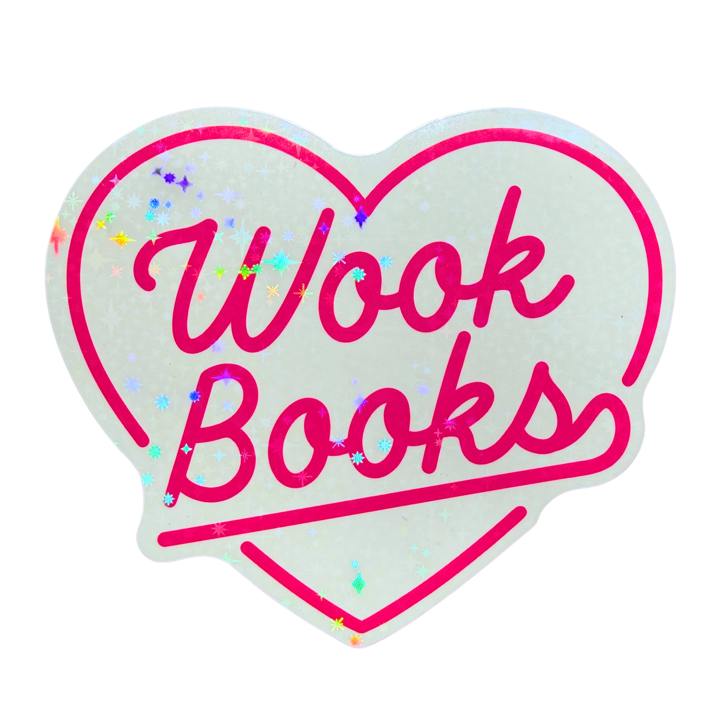 028 Wook Books Retro Holographic Jumbo Sticker