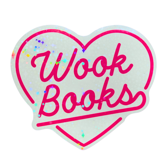 028 Wook Books Retro Holographic Jumbo Sticker