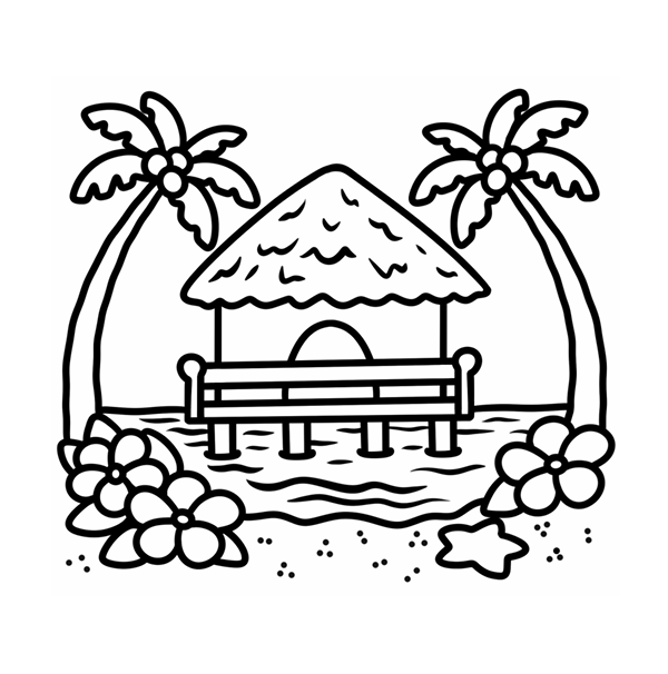 Vacation Dayz Bold and Easy Coloring Book