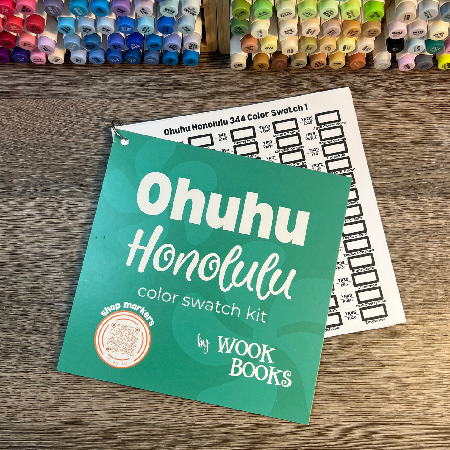 Ohuhu Honolulu 344 Color Swatch Kit by Wook Books