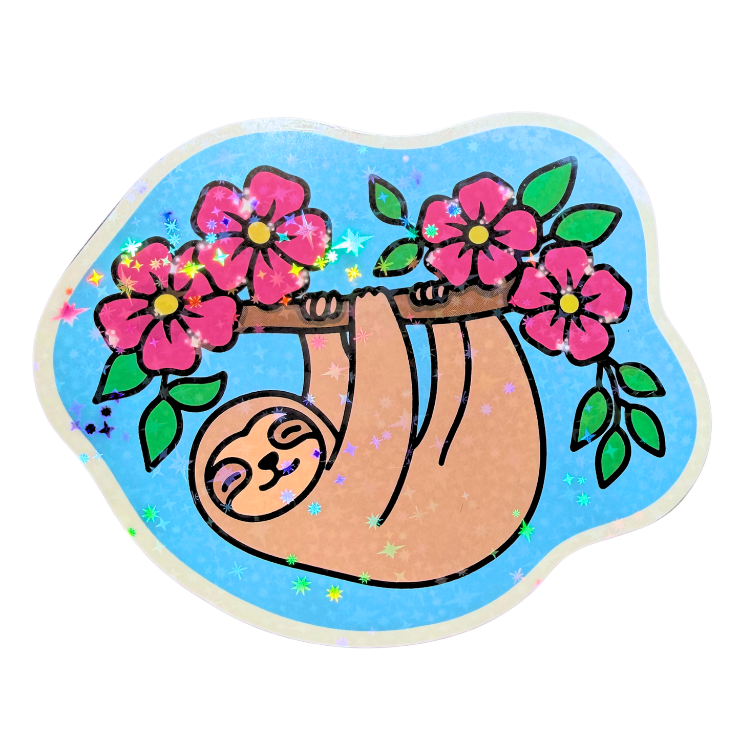 013 Hangout Sloth Holographic Jumbo Sticker