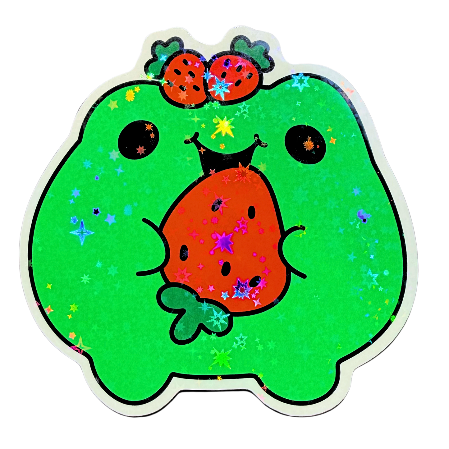 002 Freddy the Frog OG Holographic Jumbo Sticker