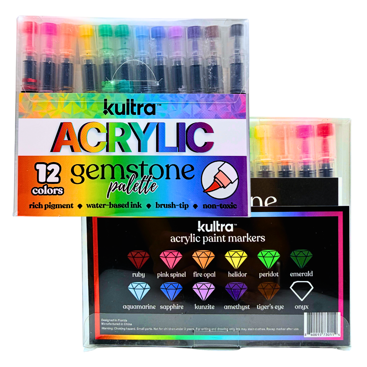 Kultra Brush Tip Acrylic Paint Markers – 12 Pack