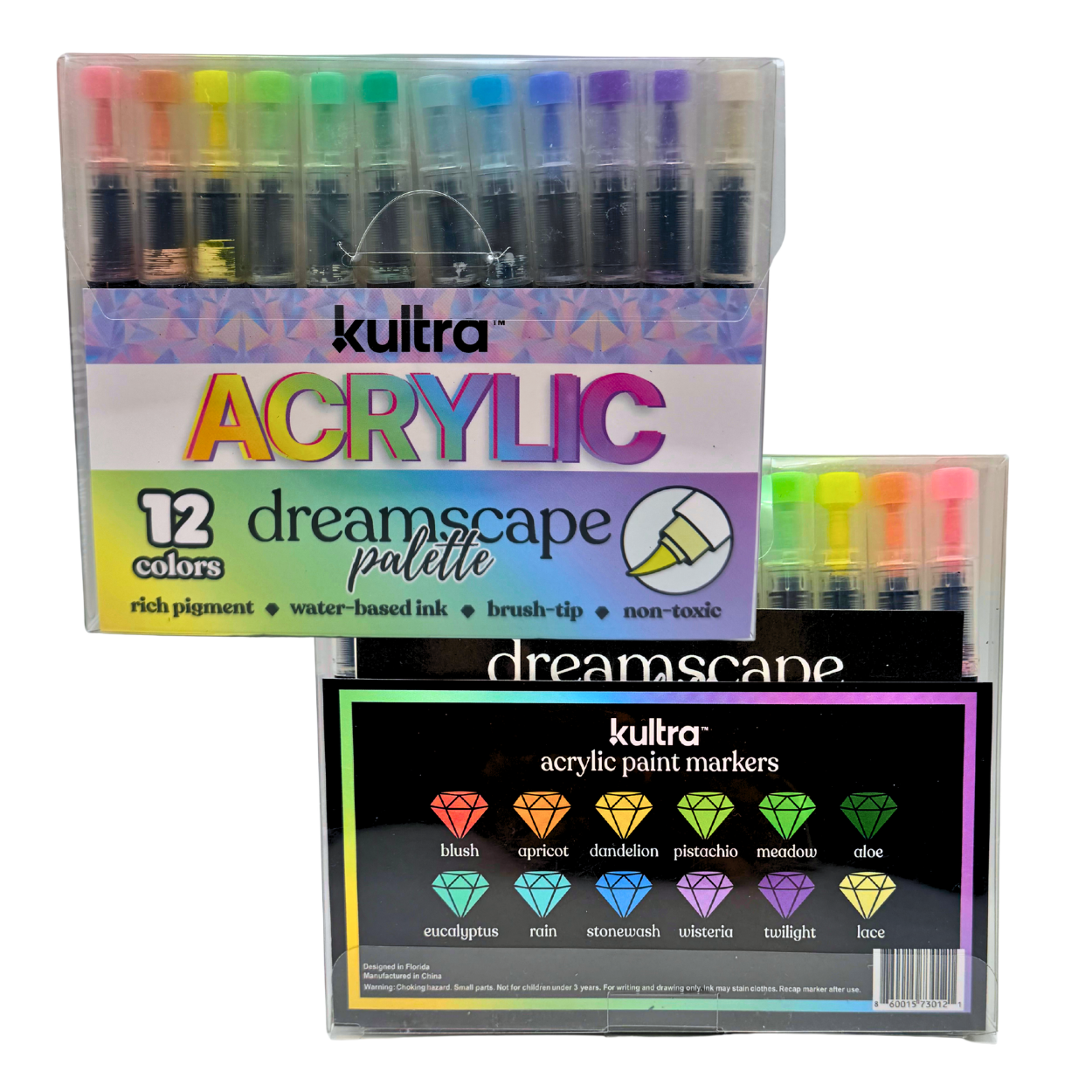 Kultra Brush Tip Acrylic Paint Markers – 12 Pack