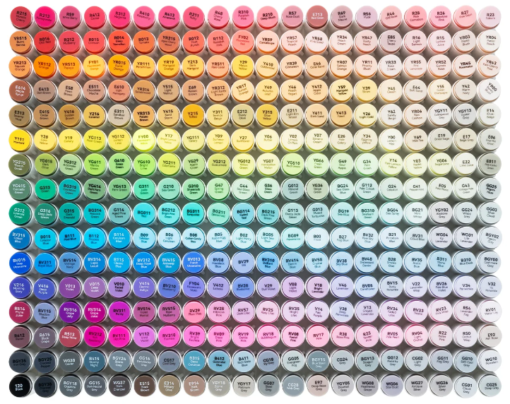 4-Pack Build Your Own Palette of Ohuhu Honolulu Dual Tips Alcohol Markers