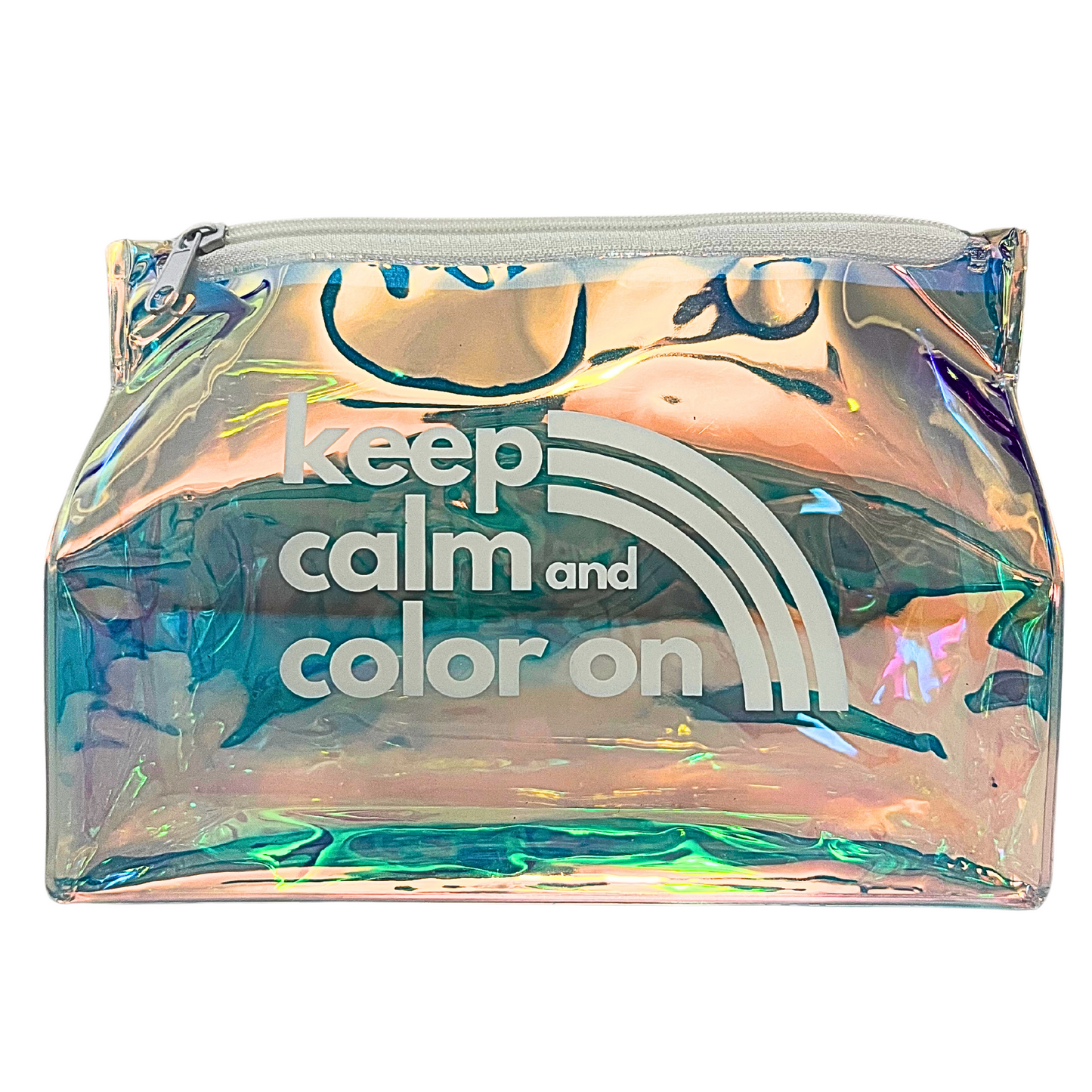 Sassy Holographic Marker Bag with Zipper