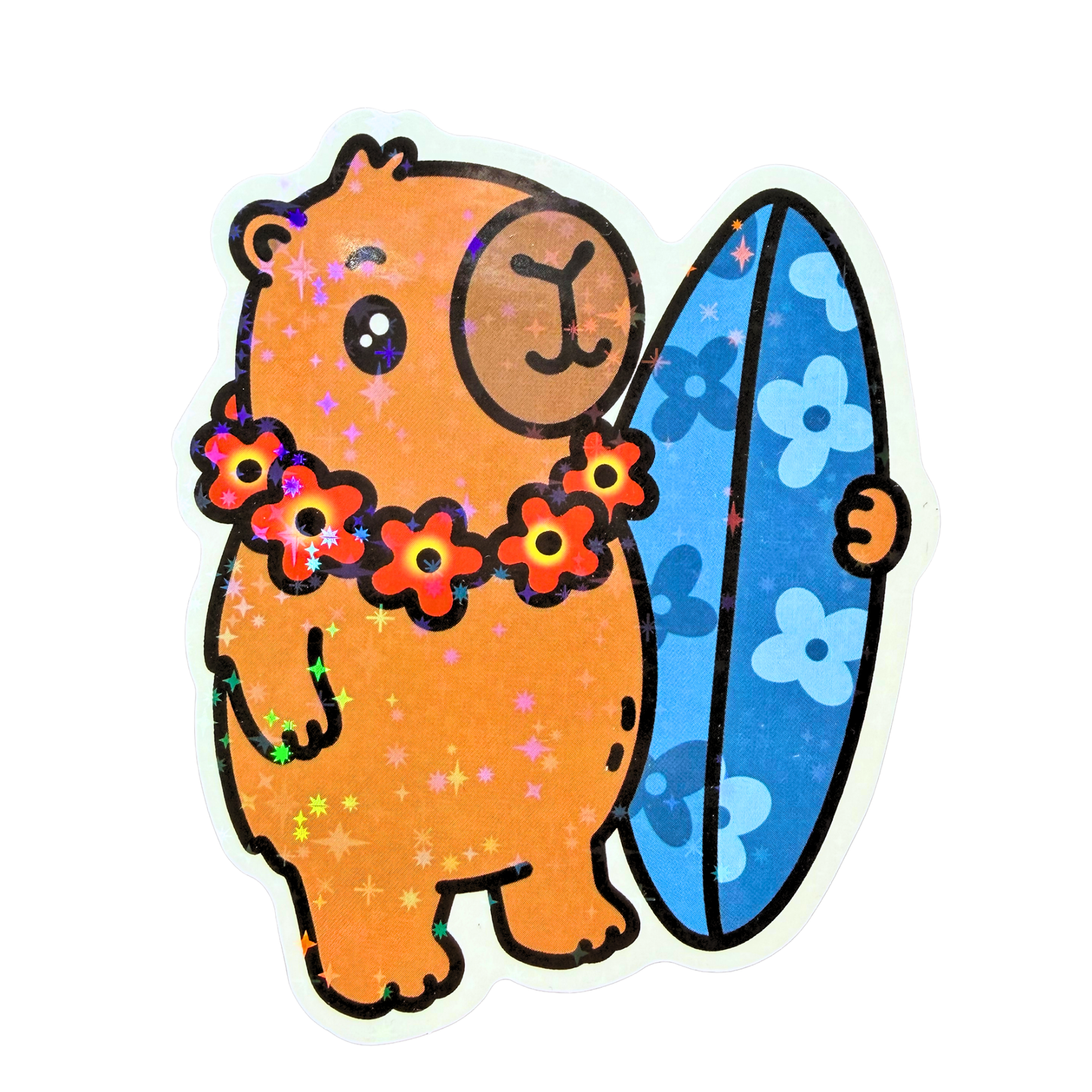 031 Surfs Up Cappy Holographic Jumbo Sticker