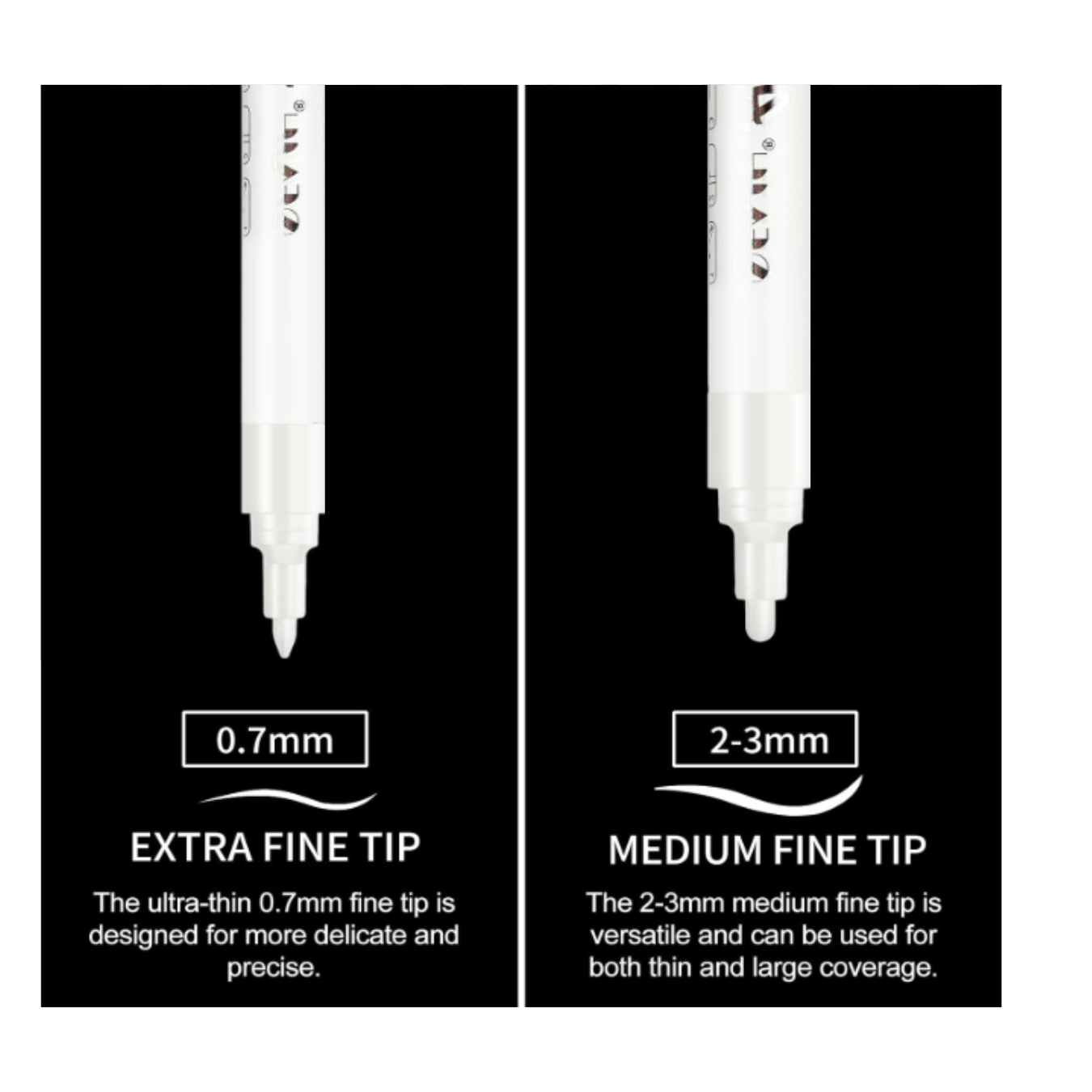 SFAIH Acrylic Paint Marker Set – 3MM Medium Tip & 0.7MM Extra Fine Tip