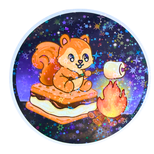 045 Sadie S'mores Holographic Jumbo Sticker