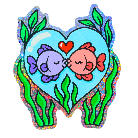 014 Kissy Fishy Holographic Jumbo Sticker