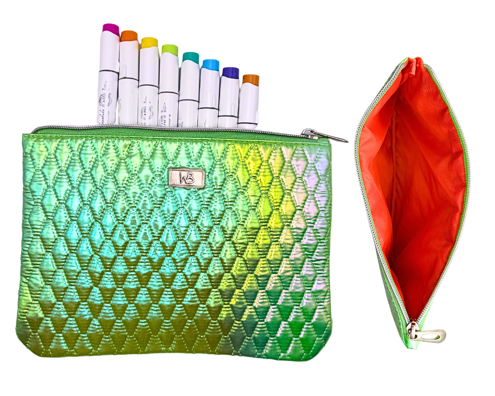 Wook Books Mermaid Marker Bag + 8 Pack Ohuhu Alcohol Markers | Curated Color Palette Set