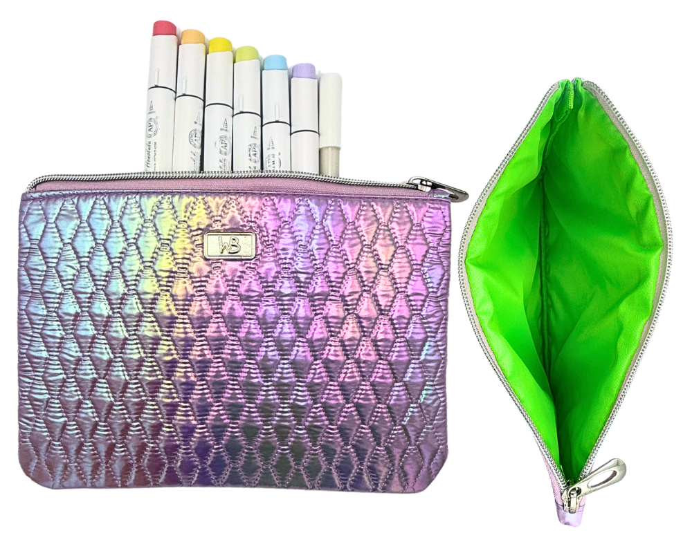 Wook Books Mermaid Marker Bag + 8 Pack Ohuhu Alcohol Markers | Curated Color Palette Set