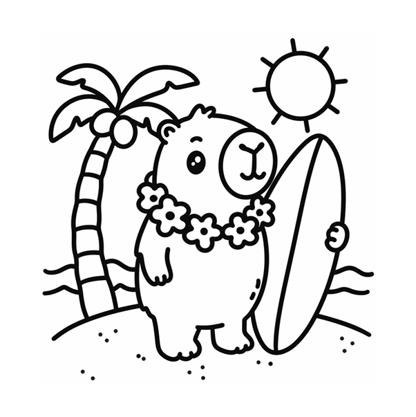 Vacation Dayz Bold and Easy Coloring Book