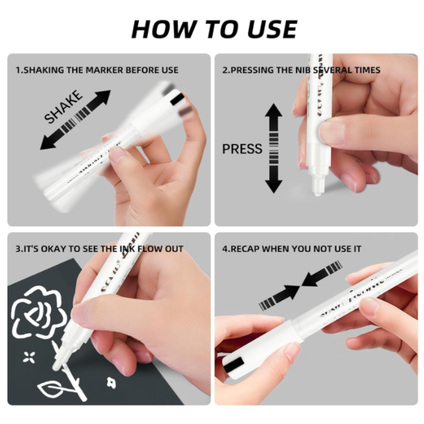 SFAIH Acrylic Paint Marker Set – 3MM Medium Tip & 0.7MM Extra Fine Tip