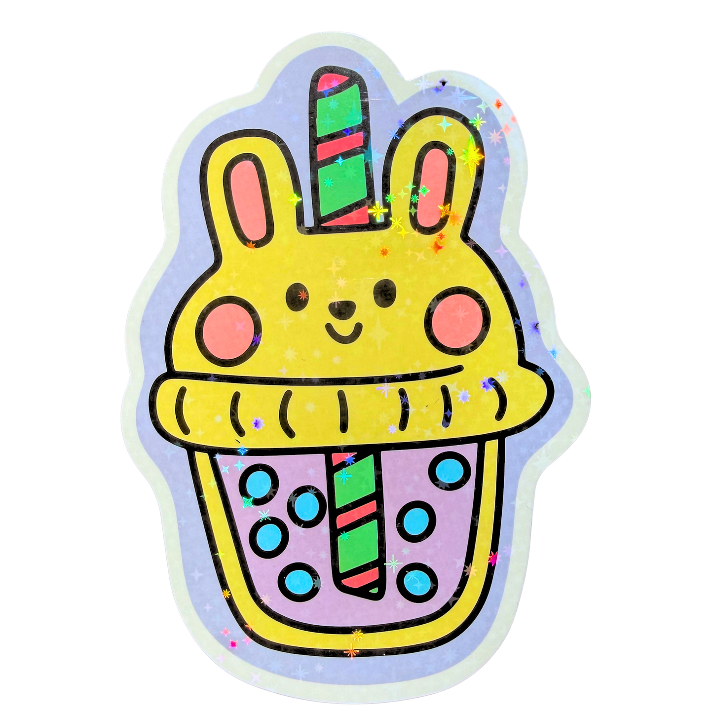 016 Boba Bunny Holographic Jumbo Sticker