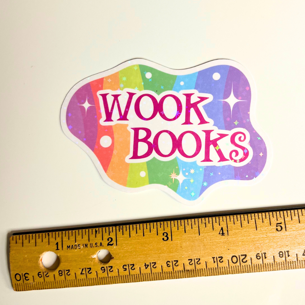Wook Books Holographic Jumbo Sticker