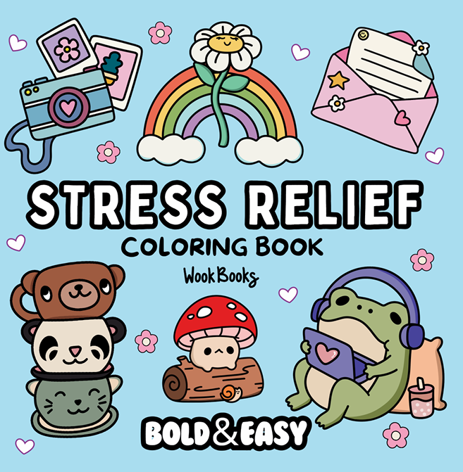 Stress Relief Coloring Book & Reusable Protective Sheet