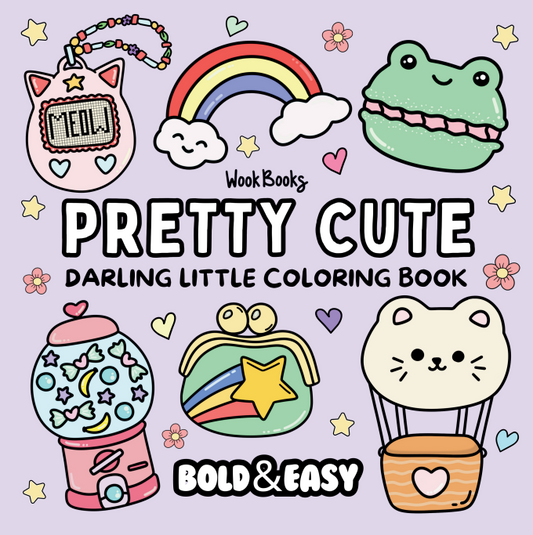 Pretty Cute Coloring Book & Reusable Protective Sheet