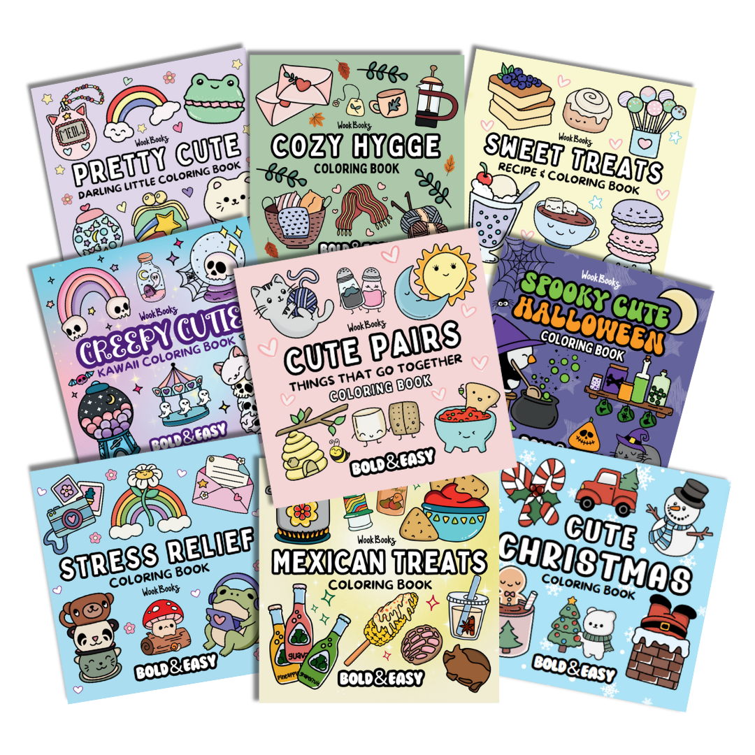 Color & Create Book & Desk Mat Bundle with 12 Alcohol Markers and Marker Bag by Wook Books