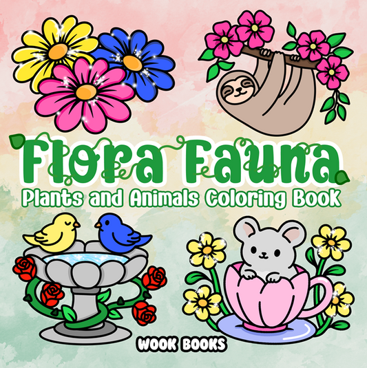 Flora Fauna Bold and Easy Coloring Book
