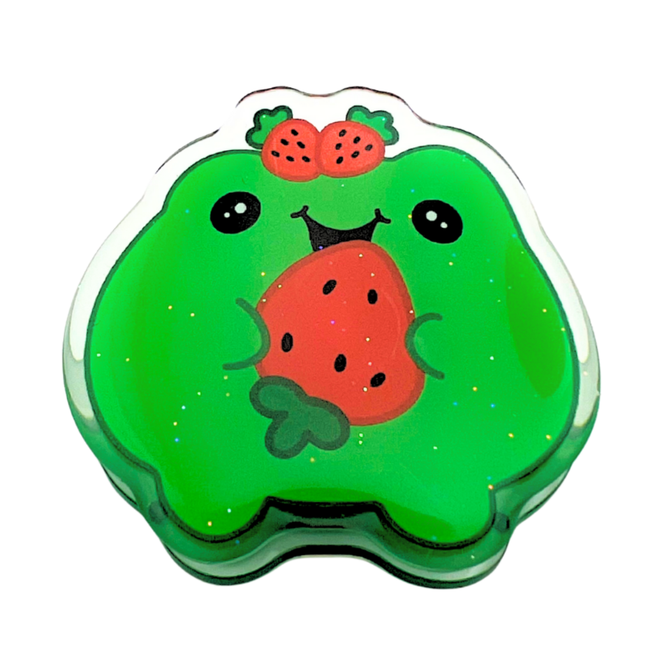 Acrylic Page Clip with Glitter Overlay, Freddy the Frog by Wook Books