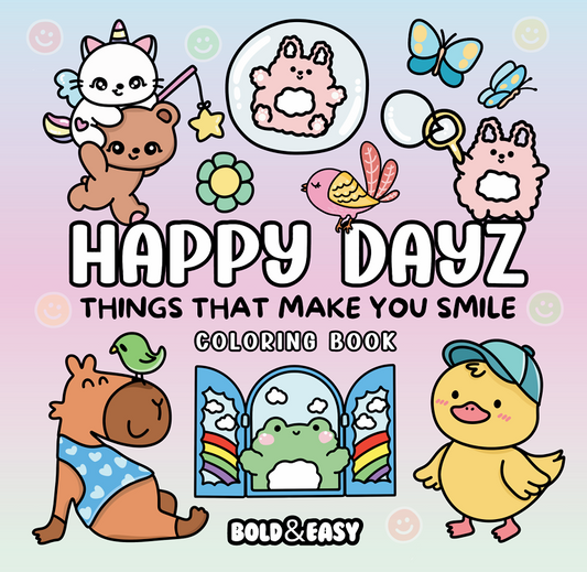 Happy Dayz Coloring Book & Reusable Protective Sheet by Wook Books